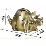 FUYU Creative Metal Cartoon Retro Dinosaur Piggy Bank Coin Bank Saving Pot Money Box