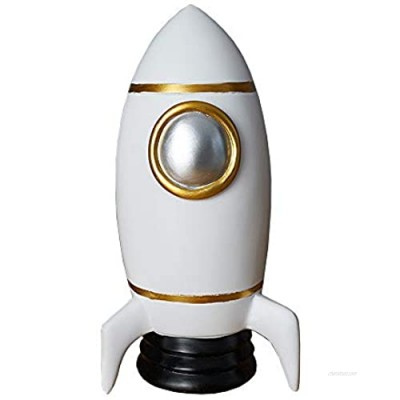 Gaolinci Rocket Ship Coin Bank  Money Box  Piggy Bank  Home Decoration  Space Theme Decorations for Kids Room