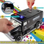 Kids Money Bank Yoego Electronic Piggy Banks Great Gift Toy for Kids Children Cool Armored Car Bank Password Coin Bank Perfect Toy Gifts for Boys Girls (Black)