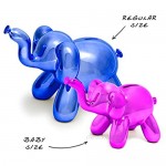 Made By Humans Balloon Money Bank - Baby Elephant - Unique Piggy Bank Gift for Cool Kids and Adults - Silver