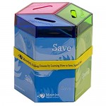 Moonjar Classic Award Winning Save Spend Share Educational Tin Toy Bank with Passbook| Moneybox for Children 3+ Years | Teaches Responsible Money Management & Financial Skills