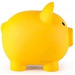 Oislove2 Piggy Bank My First Money Bank Unbreakable Plastic Coin Bank for Girls and Boys Medium Size Piggy Banks Practical Gifts for Birthday Easter Baby Shower (Yellow)