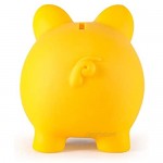 Oislove2 Piggy Bank My First Money Bank Unbreakable Plastic Coin Bank for Girls and Boys Medium Size Piggy Banks Practical Gifts for Birthday Easter Baby Shower (Yellow)