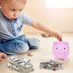 Piggy Bank for Girls Unbreakable Baby Toddler Kids Money Piggy Bank Coin Bank for Girl Boy Christmas Birthday Gifts for 2 3 4 5 6 7 Year Old Girls Boys Gifts for Kids Age 2-7 Pink