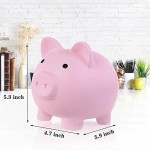 Piggy Bank for Girls Unbreakable Baby Toddler Kids Money Piggy Bank Coin Bank for Girl Boy Christmas Birthday Gifts for 2 3 4 5 6 7 Year Old Girls Boys Gifts for Kids Age 2-7 Pink