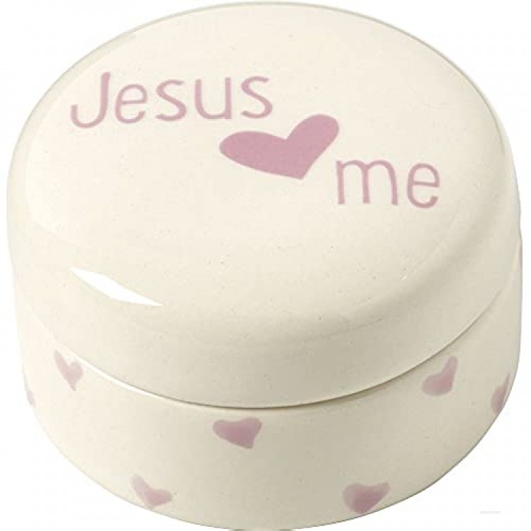 Precious Moments Jesus Loves Me Ceramic Trinket Box Girl 164466