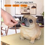 SAYTAY Kids Piggy Bank Cute Pug Dog Piggy Bank Feeding Shatterproof Coin Money Bank for Children Gift Or As Home Decoration (Bago)