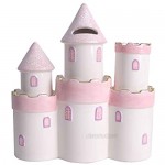 Vencer Ceramic Princess Castle Piggy Bank for Girls Pink VTM-01