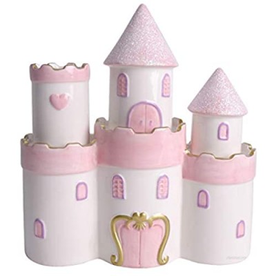 Vencer Ceramic Princess Castle Piggy Bank for Girls  Pink VTM-01