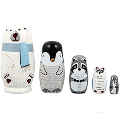 EXCEART Russian Dolls for Children Kids Black & White Lovely Nesting Dolls Christmas Decorations and Gifts