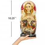 Russian Nesting Doll - Russian Beauty - Hand Painted in Russia - 6 Style Variations - Traditional Matryoshka Babushka (Style C 11``(10 Dolls in 1))