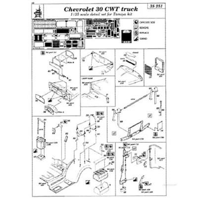 Eduard Accessories – 35251 Model-Making Accessory Chevrolet 30 CWT Detail Kit Photo Etch Set