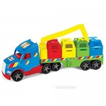 Wader 36320 Magic Truck Recycling Vehicle with Four containers and Crane from 3 Years Approx. 79 cm