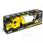 Wader 36470 Magic Truck Low Loader with Construction containers Crane and Barrier grids from 3 Years Approx. 79 cm