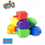 30 Medium Dreidels - Assorted Colors - Classic Chanukah Spinning Draidel Game Gift and Prize - Bulk Value Pack - by Izzy n Dizzy