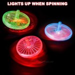 ArtCreativity Light Up Spinning Top Toys Set of 12 Flashing Spin Toys with LED Effects Light Up Birthday Party Favors for Boys and Girls Goodie Bag Fillers for Kids