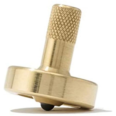 Bruce Charles Designs Schulte Brass Metal Spinning Top | EDC Desk Toys for Office for Adults and Kids | Unique Gift