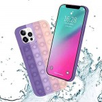 Bubble Fidget Toys Designed for iPhone SE 2020 Case iPhone 8/7/6S/6 Sensory Bubble Funny Reliver Stress Cover Rainbow Protective Silicone Shockproof Anxiety Relief Gift Case for Women Men (Purple)