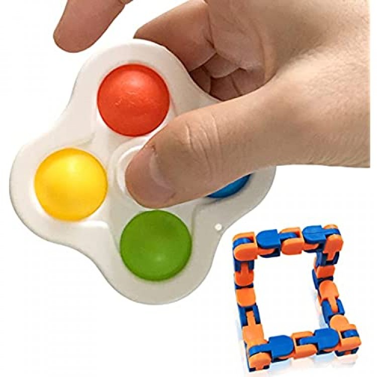 Bubble Simple Dimple Fidget Spinner Popper Toy Pack Are Cheap Handheld Mini Push The Pop Bubble Fidget Sensory Toys Fidgets Spinner Stress Relief Silicone Toy For Adult Kids With Add Adhd Or Autism