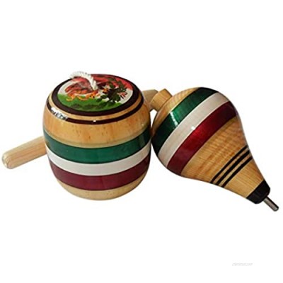 IER Mexican Toys  Balero and Trompo  Mexican Flag Colors
