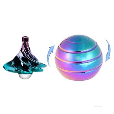 Kinetic Desk Toys  Full Body Illusion Rotating Ball  Kinetic Optical Illusion Balls  Tornado Spinning Tops  Airflow Spinning Gyro，Fidget Toys for Adults Stress Relief  Men's Gifts  Ladies  Children