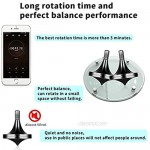 LOQATIDIS Fidget Toys for Kids Adults Relieves Stress Reducer ADHD Anxiety Autism Toys Stainless Steel Spinning Top Long Spin Time Exceeds 5 Mins with Aluminum Alloy Packing (Medium Black)