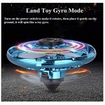 M&NRC Hand Operated UFO Flying Drone for Kids and Adults Interactive Toy Flying Gyro Mini Flying Boomerang with 360° Rotating and LED Lights (Red)