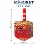 MASORET - Set of 25 Wooden Dreidels (Assorted Colors)