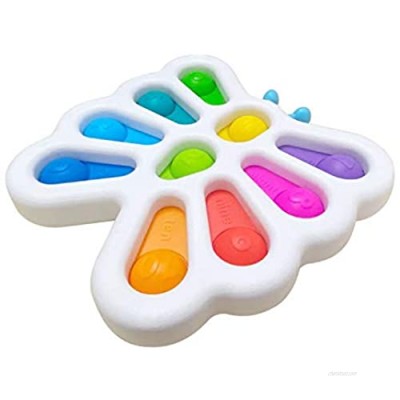 skonhed Silicone Interesty Butterfly Fidget Dimple Push Toys POP Bubble Simple Sensory Toy Early Educational Children Decompression Handheld Mini Kids Adults