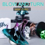 Spinning Top Wind Gyro Wind Blow Turn Gyro Desktop Decompression Toys Airflow Spinning Gyro Desktop Gyro Stress Relief Toy Gift for Christmas (Multicolour)