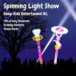 Spinning Unicorn Princess Light Up Wands - Set of 2 Spinning LED Magic Wand Toys For Kids | Princess Diamond Wand and Unicorn Wand | Unicorn Gifts For Girls | Princess Pretend Play Costume Accessory