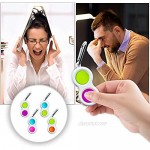 WKCXX Simple Dimple Fidget Toys Decompression Toys That Easy to Carry Stress Relief Handheld Toys for Kids (Multicolor + Blue Rose red + Blue Green)