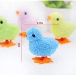 12 Pack Spring Wind Up Chicken Fluffy Jumping Walking Chicks Novelty Toys for Kids Party Favors Easter Egg