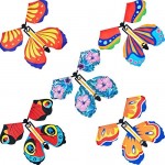 15 Pieces Magic Fairy Flying Butterfly Rubber Band Powered Wind up Butterfly Toy for Surprise Gift or Party Playing Christmas and New Year (Classic Style)