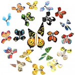 20 Pieces Magic Flying Butterfly Rubber Band Powered Wind up Butterfly Toy for Surprise Book Romantic Fairy Flying Toys for Party Playing Birthday Anniversary Wedding Halloween Christmas Surprise