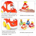 4Pack Wind Up Toys Cars for 1 Year Old Baby Cartoon Animal Wind Up Cars for Toddlers Birthday Present