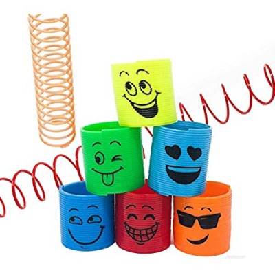 50 Piece Emoji Magic Spring Toy - Mini Magic Coil with Goofy Smiles