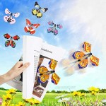 Aniwon 10 Packs Magic Flying Butterfly Card Surprise Rubber Band Powered Wind up Butterfly Toy for Surprise Gift or Party Playing