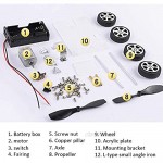 better18 Wind Powered Car Model Making Accessories Set Mini DIY Wind Power Car Making Set Educational Toy for Kids