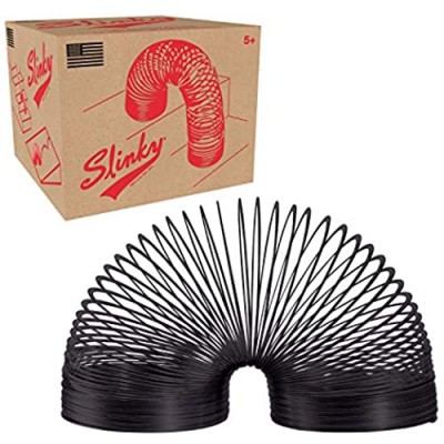Collector’s Slinky The Original Walking Spring Toy  Black Metal Slinky  Toys for 3 Year Old Girls and Boys  Party Favors  Fidget Toys