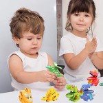 Dinosaur Toys for Kids 3-5 6 Pack Press and go Dinosaur Toys Wind up Toy Cars for 1 2 3+ Year Old Boy Girl Dinosaur Birthday Party Favors Gifts