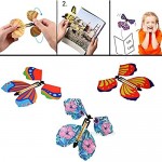 Dorakitten Magic Fairy Flying Butterfly 15PCS Wind up Butterfly Rubber Band Powered Butterfly for Gift or Party Playing Anniversary Wedding