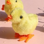 GenMo 2 Pack Easter Spring Wind Up Chicken Fluffy Jumping Walking Chicks Novelty Toys for Kids Party Favors Easter Egg
