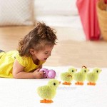 GenMo 2 Pack Easter Spring Wind Up Chicken Fluffy Jumping Walking Chicks Novelty Toys for Kids Party Favors Easter Egg