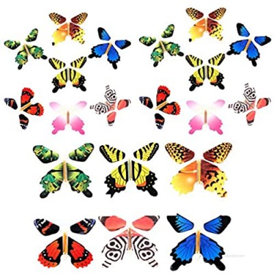 Gmai Magic Flying Butterfly - Classic Wind Up Swallowtail Butterfly - Close Up Magic Set of  Surprise Greeting Card or Romatic Wedding (20pcs)
