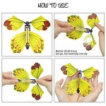 LEAMEERY Magic Fairy Flying Butterfly 15 Pieces Rubber Band Powered Butterfly Wind up Butterfly Toy for Surprise Gift or Party Playing