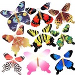 RINHOO 2-100Pcs Magic Fairy Flying in The Book/Card Butterfly Rubber Band Powered Wind Up Butterfly Toy Great Surprise Wedding Birthday Gift (12pcs)