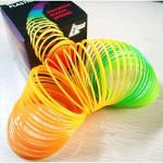 Simply Works Imports Slinky Toy Rainbow Long Giant Plastic Vintage Magic Springs Fun Slinky Toy for Kids 2 Pack