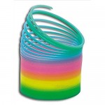 Simply Works Imports Slinky Toy Rainbow Long Giant Plastic Vintage Magic Springs Fun Slinky Toy for Kids 2 Pack