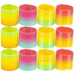 The Dreidel Company Coil Spring Rainbow Party Favor for Kids 1.4 (35mm) (12-Pack)